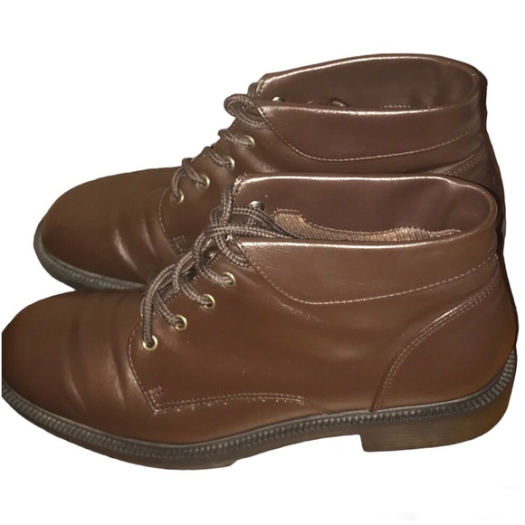 Brown Ankle Lace Up Boots - Picture 3 of 7